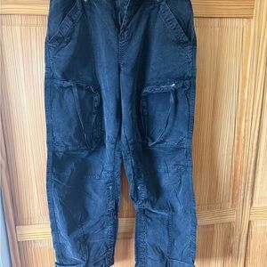 We The Free Black Cargo Jeans with Utility Pockets